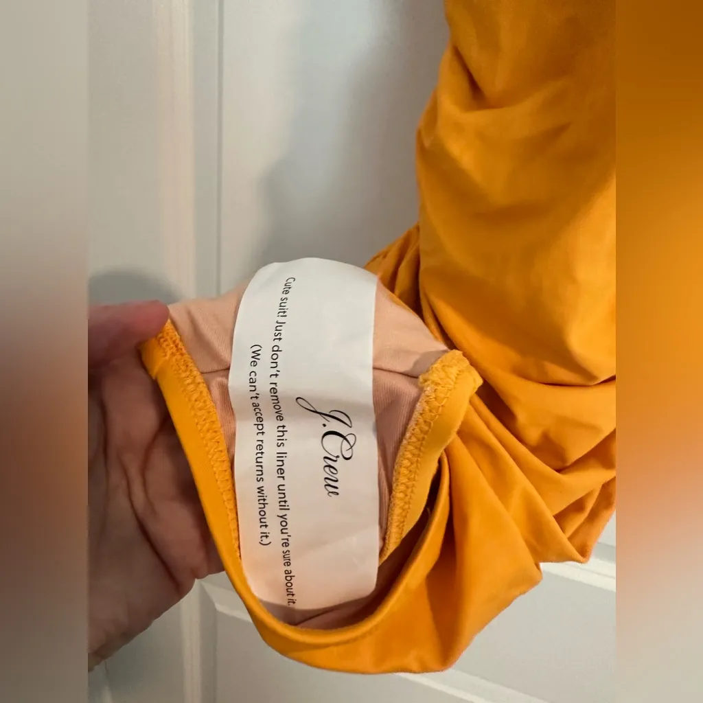 J. Crew Women's One Piece Swimsuit in Mustard Yellow NWT Sz 0 Resortwear Beach - Image 5