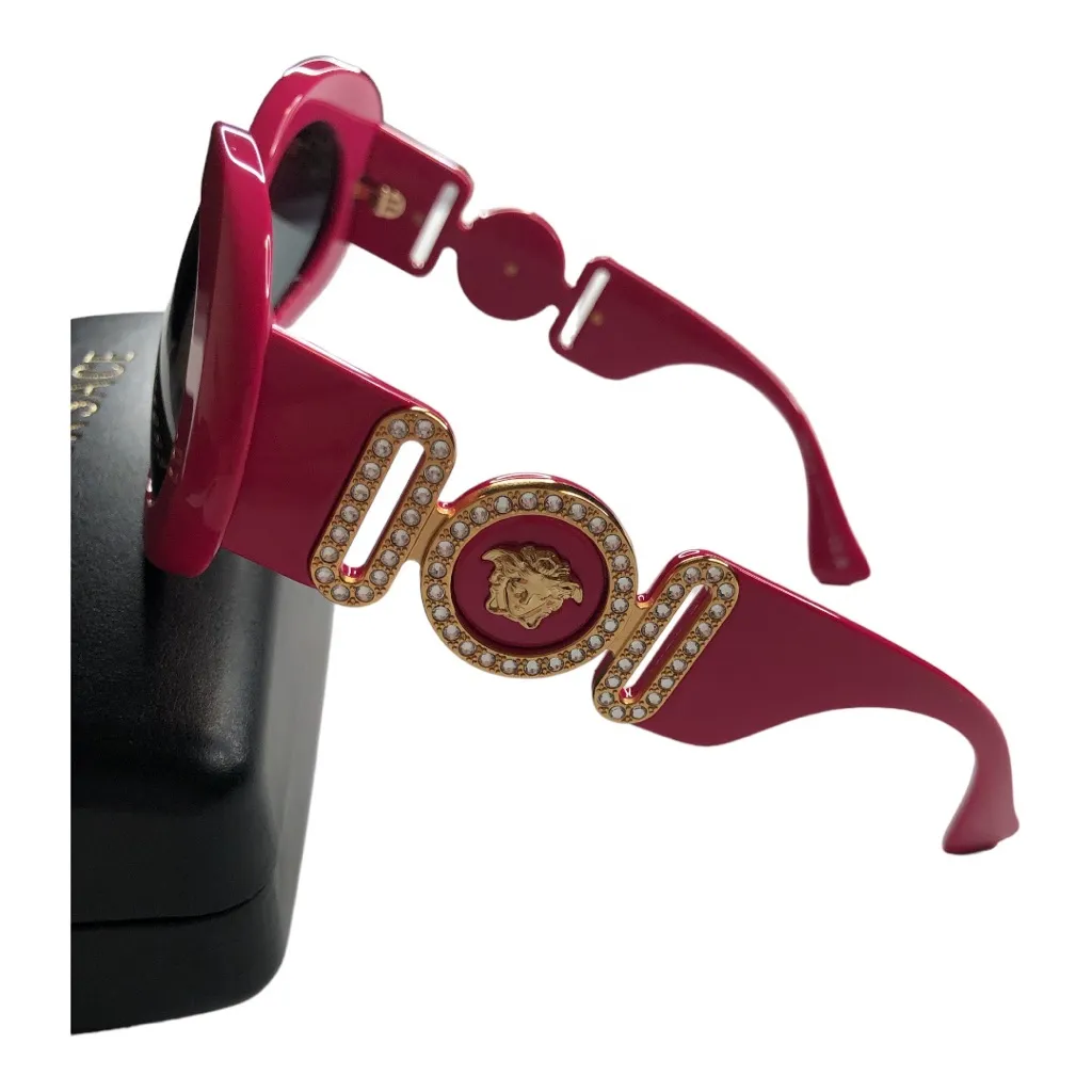 Versace Authentic Women’s Fuchsia Pink Sunglasses with Grey Lenses. Brand New! - Image 6