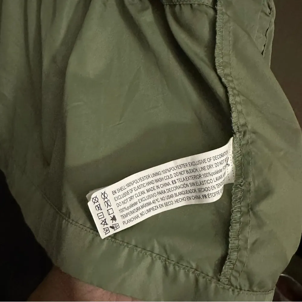 Forever 21 Olive Green Women's Hooded Jacket Green Oversized Windbreaker - Image 9