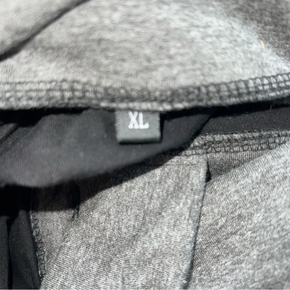 100% Cotton Long Sleeve V-Neck Jersey Knit Black Sweater w/Gray Collar/Cuffs -XL - Image 7