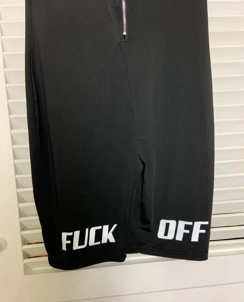 F off Black spandex jumpsuit romper Size XL - Image 7