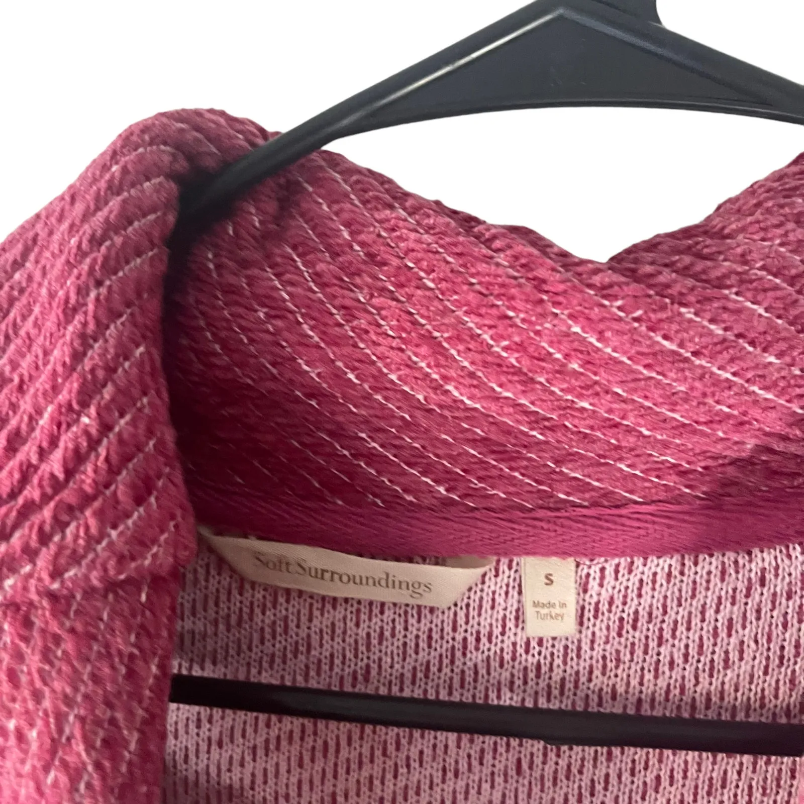 Soft Surroundings‎ Women's Size Small Pink Cowl Neck Pullover Sweater - Image 7