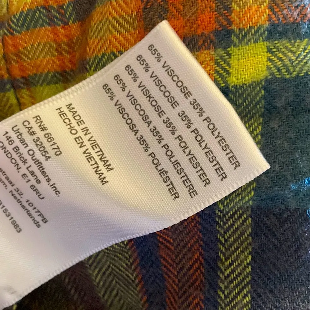 NWT BDG Urban Outfitters Multicolored Button Down High Low Shacket Blouse Size S - Image 6