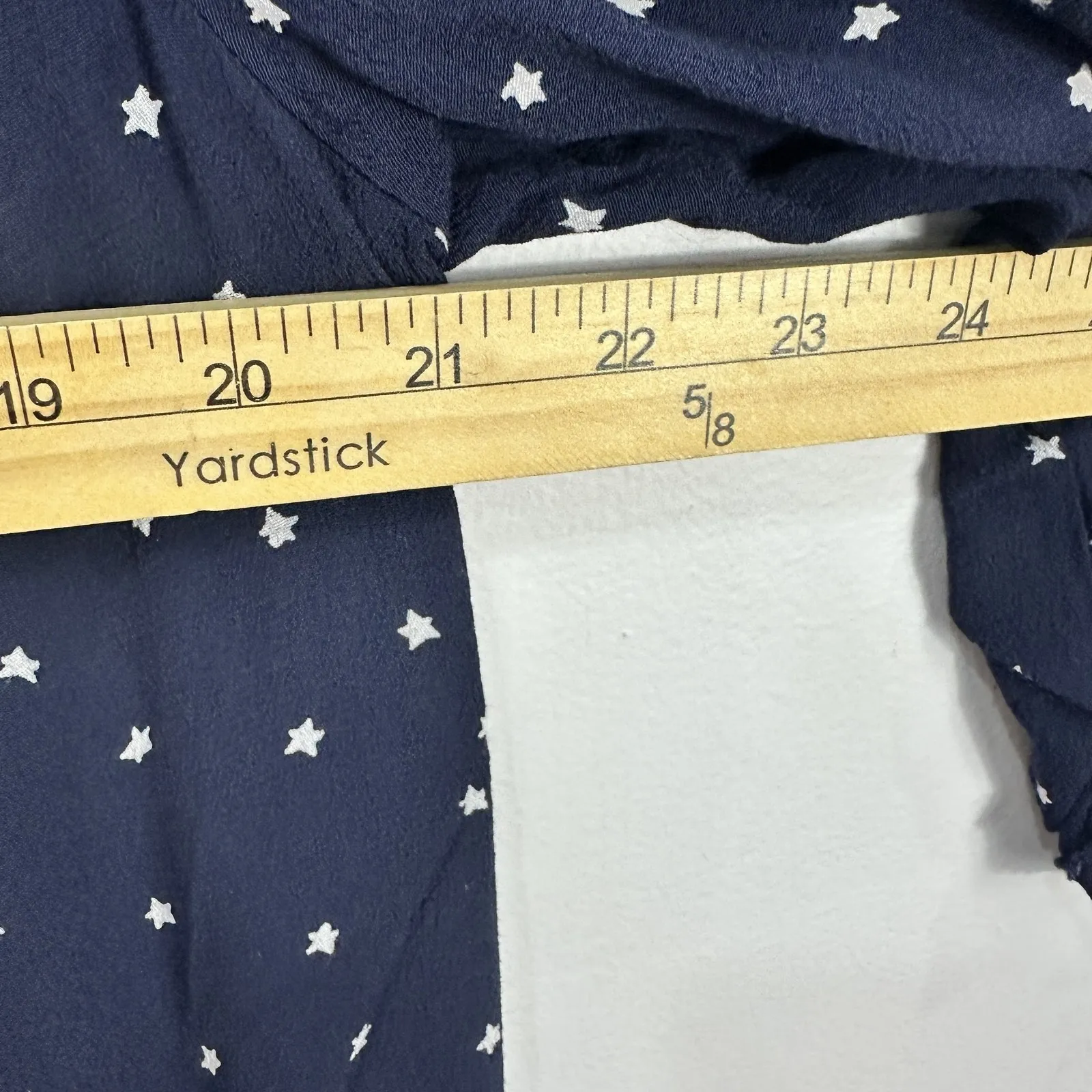 Maison Scotch Dress Womens Large‎ Blue White Star Print Boho Midi Pioneer Preppy - Image 5