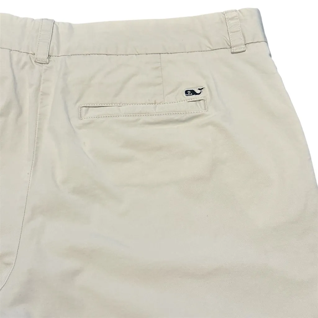 Vineyard Vines Preppy Bermuda Light Khaki Cotton Blend Shorts Womens Size 10 - Image 5
