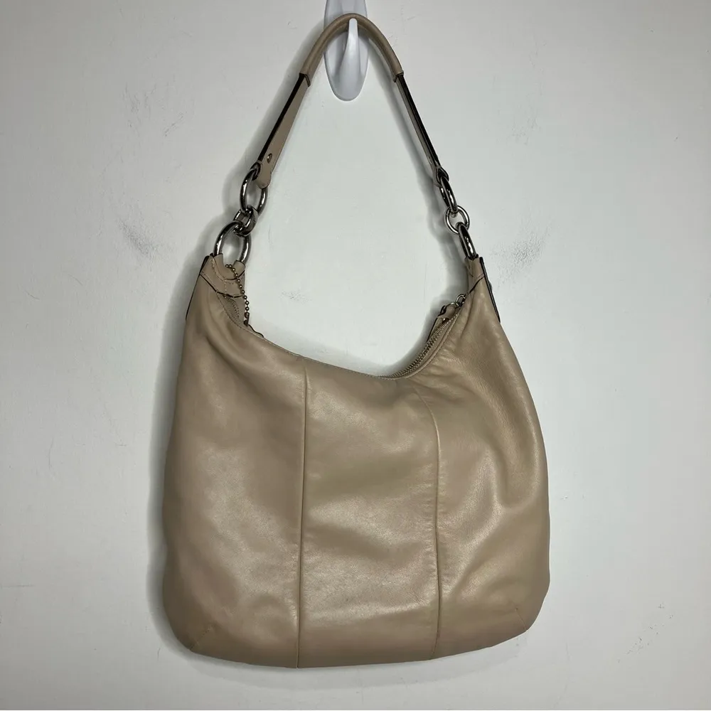 Coach Kristin hobo bag‎ cream leather medium size - Image 5