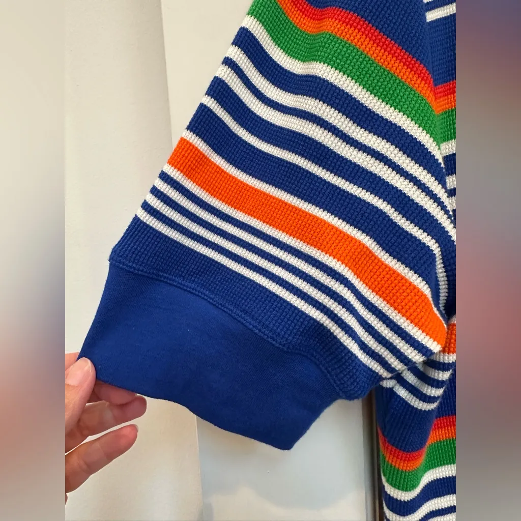 LRL Lauren Ralph Lauren Black Label Stripe Henley Preppy Maxi Midi Dress Size XL - Image 5