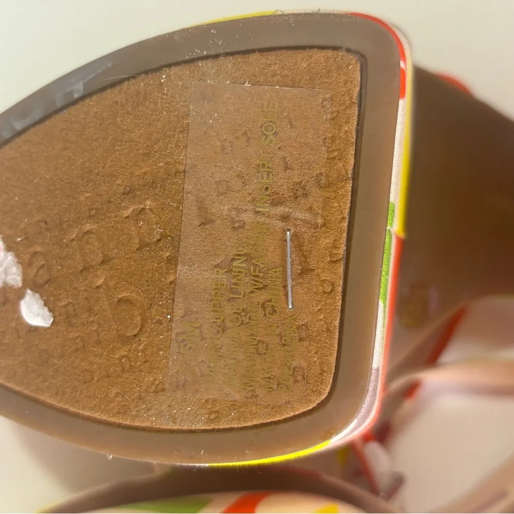 Gianni Bini NWT  Parrish Multi Color Geometric Ankle Strap Platform Sandals 7.5 - Image 12