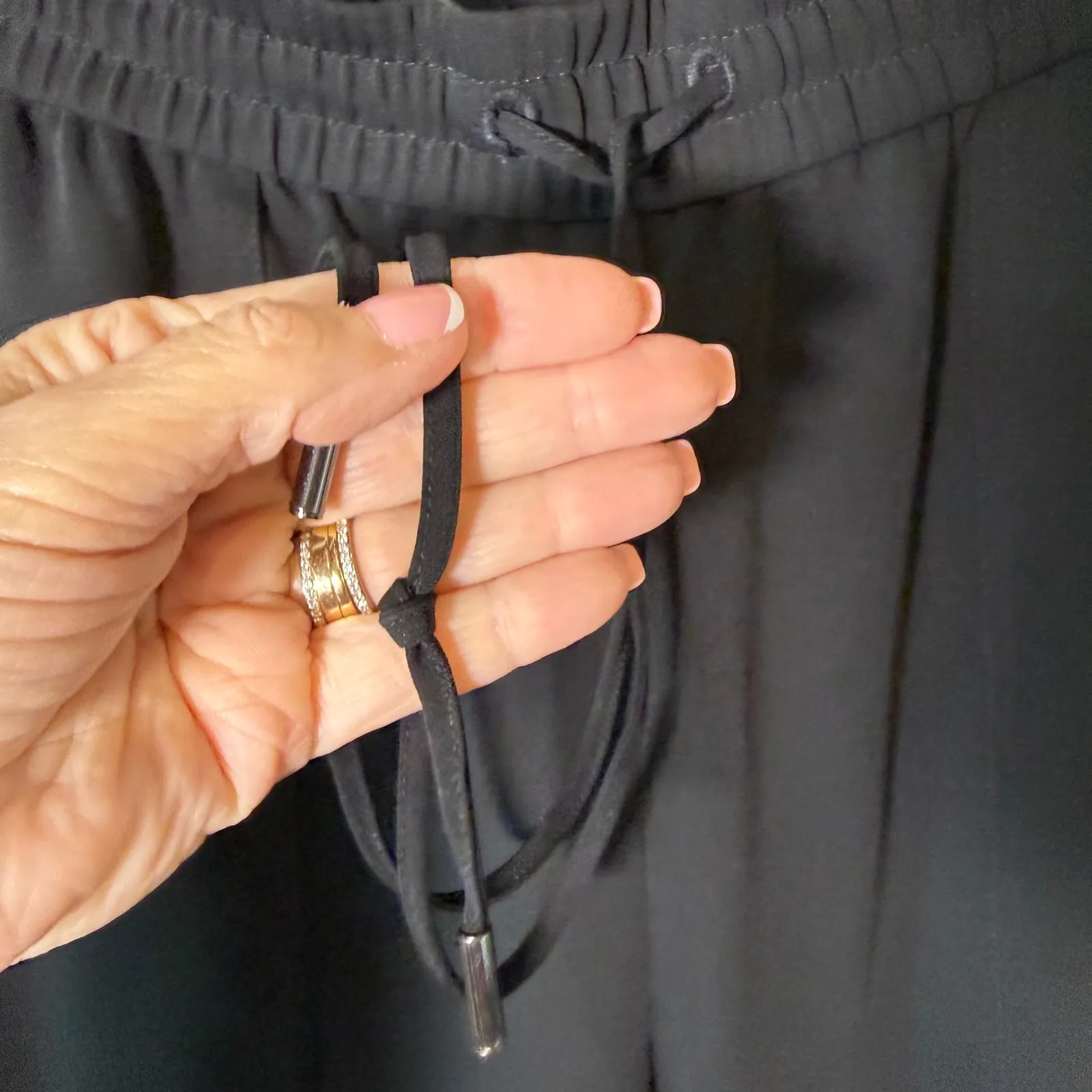 Ann Taylor Black Pull On Jogger Pants Women XXL Elastic Waist Work Lounge Travel - Image 3