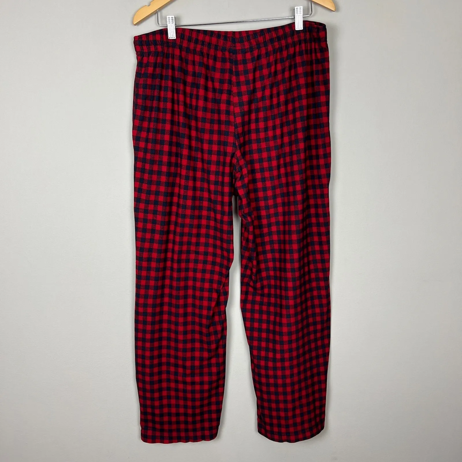 Nautica Sleepwear Pajama Pants Mens Large‎ Red Black Plaid Drawstring Lounge L - Image 6