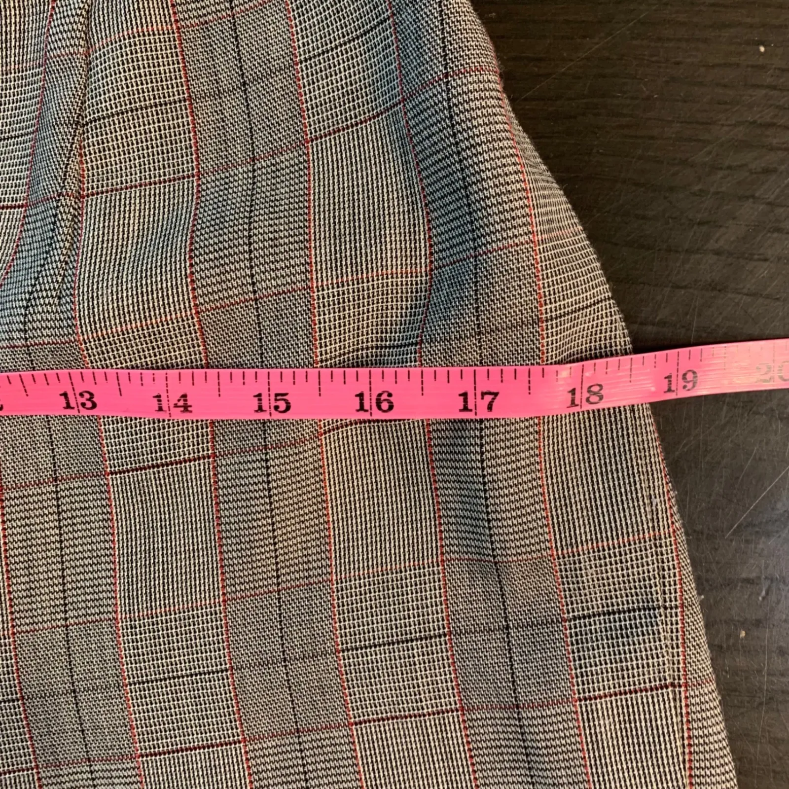 VTG CARLISLE Plaid Wool Blend Retro Trouser 8 Gray Red Classic Career Pants READ - Image 8