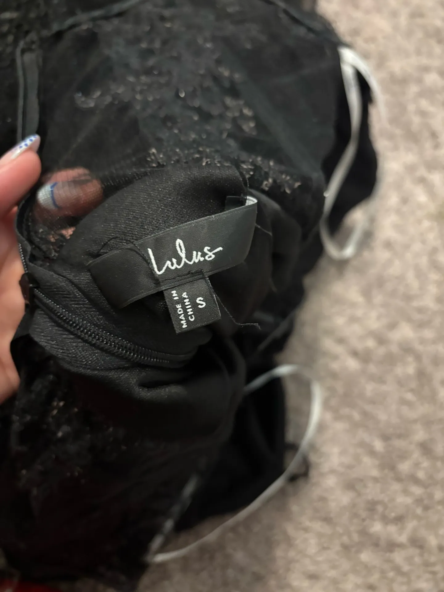 Lulus Alluring sensation Black Tulle Embroidered Tiered Maxi Dress  - Image 3