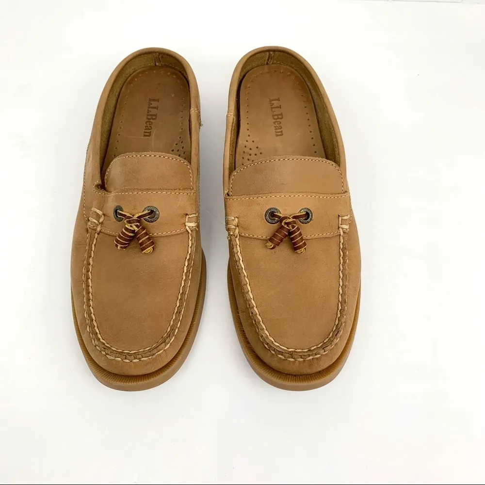 L.L. Bean Tan Leather Slip-on Loafers Size 9M - Image 2