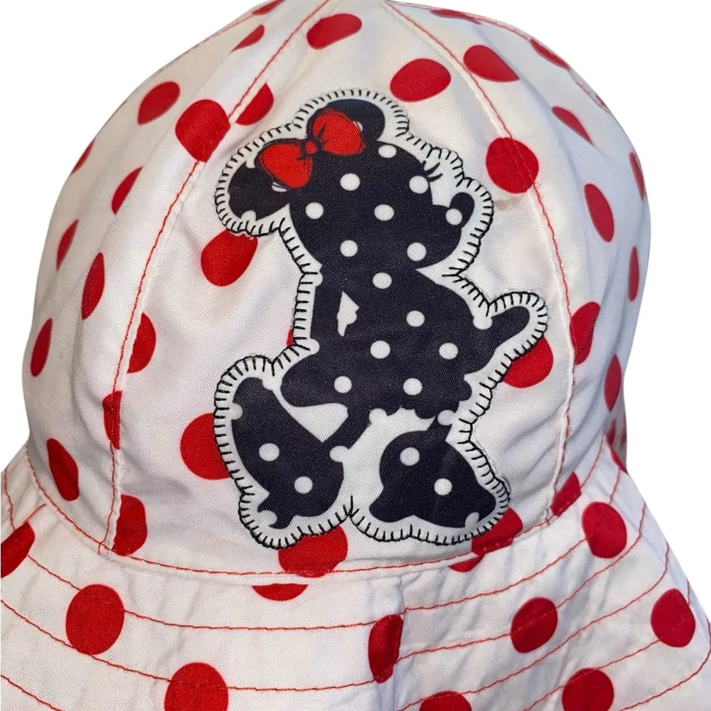 Disney Parks Reversible Minnie Mouse  PolkaDot Foldable wide brim Floppy Sun Hat - Image 2