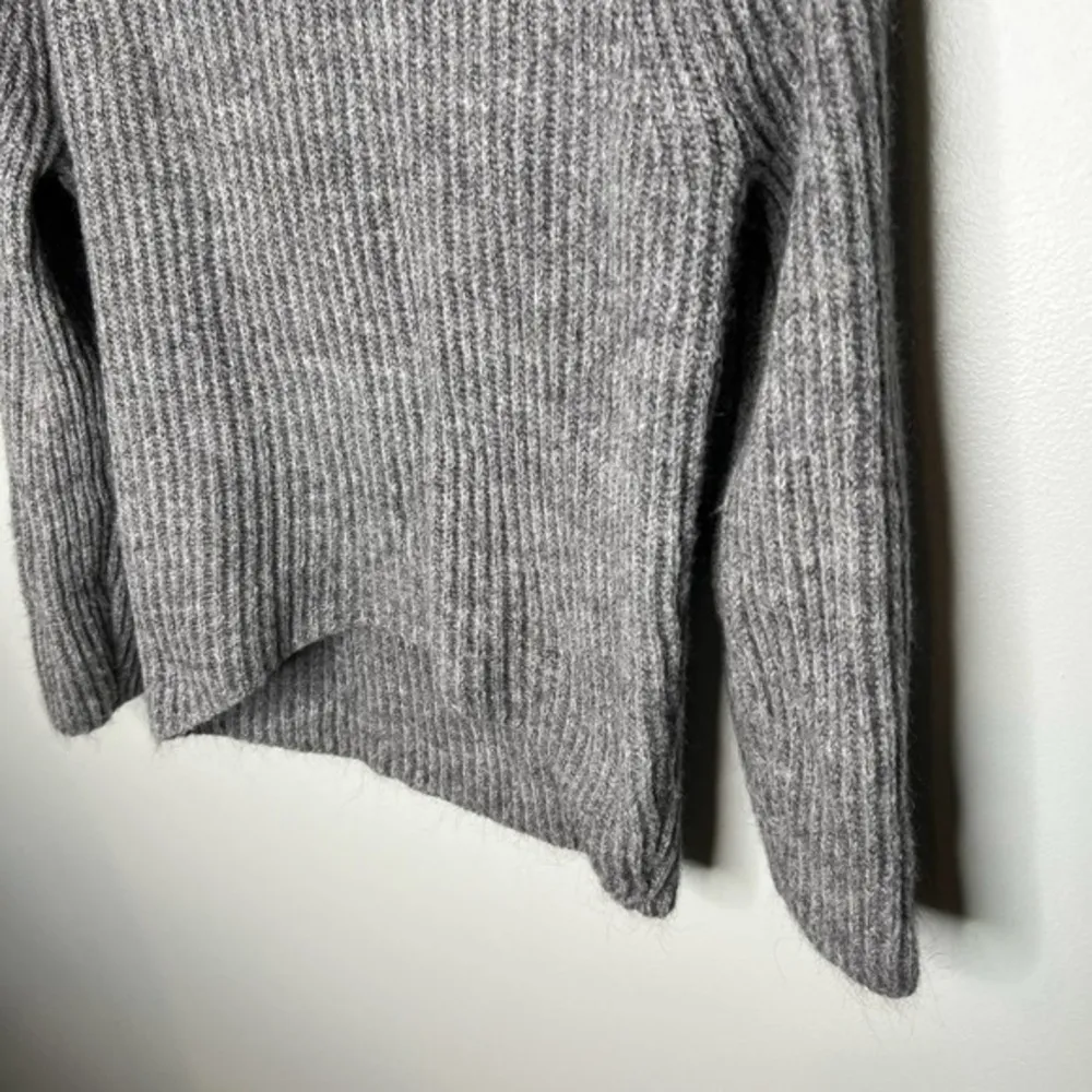 Point Sur J Crew Mohair Ribbed Turtleneck Sweater Gray ribbed oversized XXS - Image 5