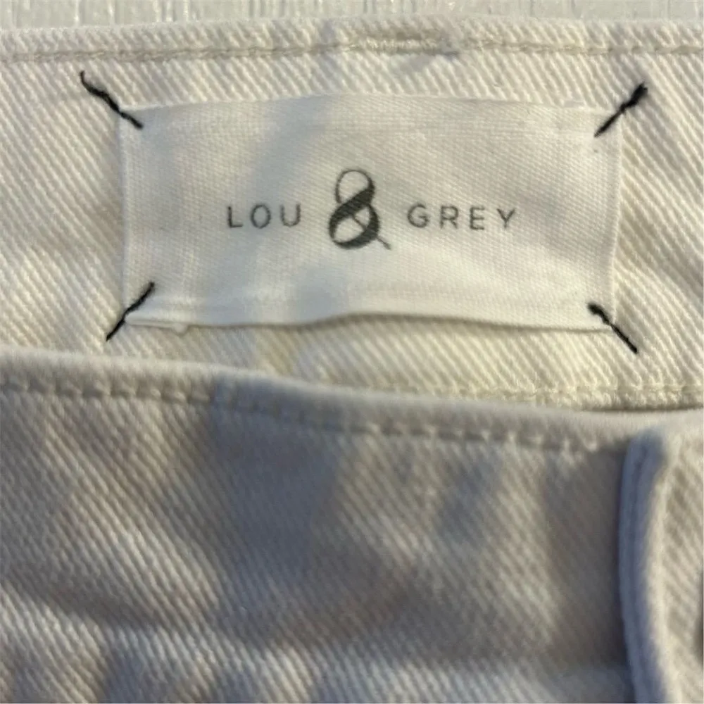 Lou & Grey Women's Slouchy Skinny Jeans White Size 28 Mid Rise Denim - Image 4