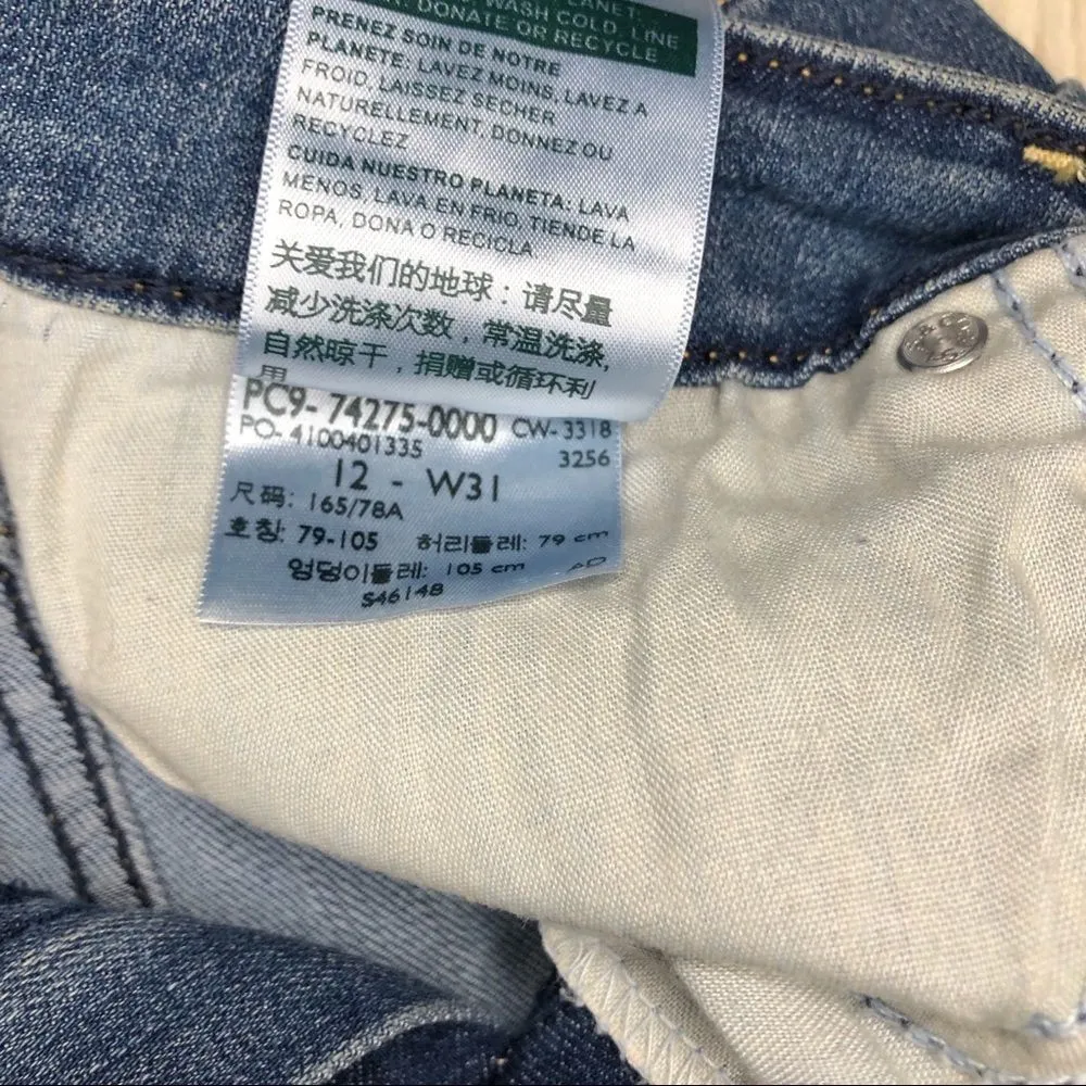 Levi’s denim high rise skirt sz 12 - Image 3