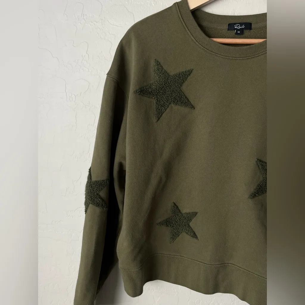 RAILS Sonia Star Sweatshirt Olive green medium - Image 6