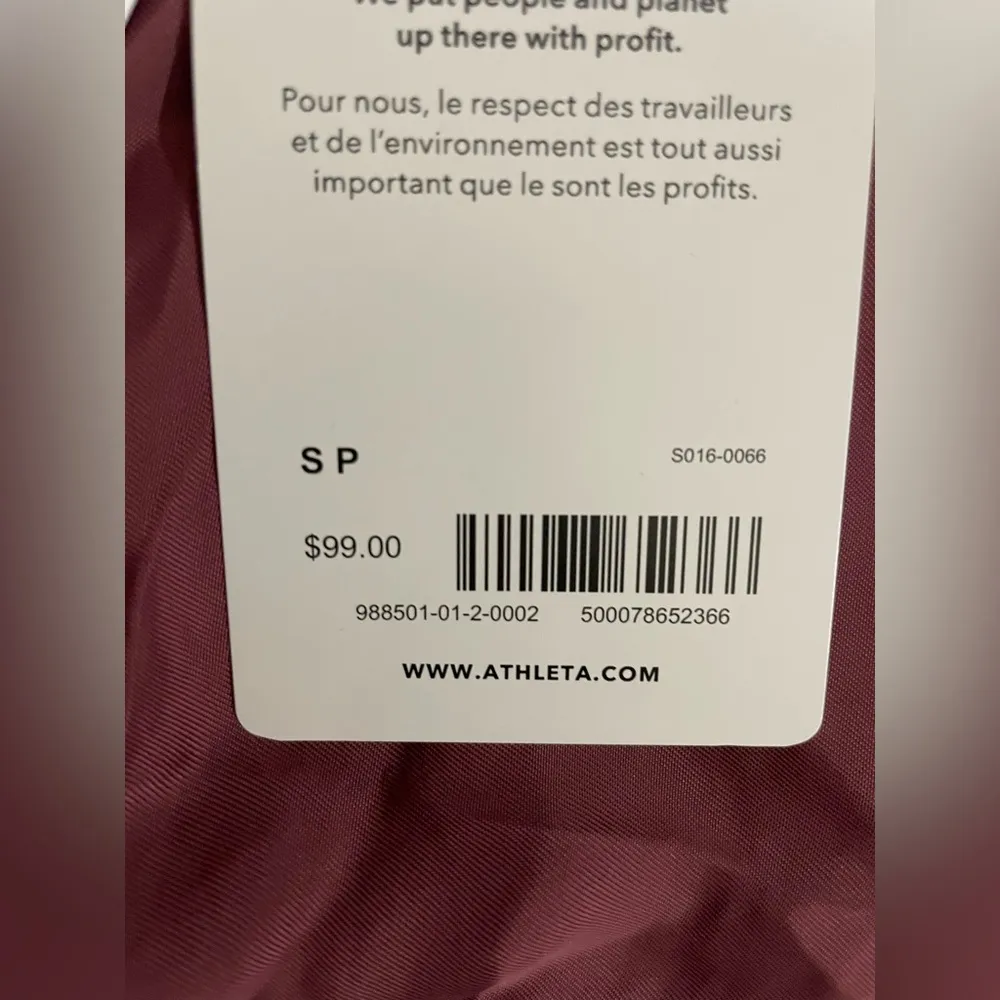 Athleta NWT Satin Feel Like Pink Wide-Leg Pants With Pockets Size S - Image 7