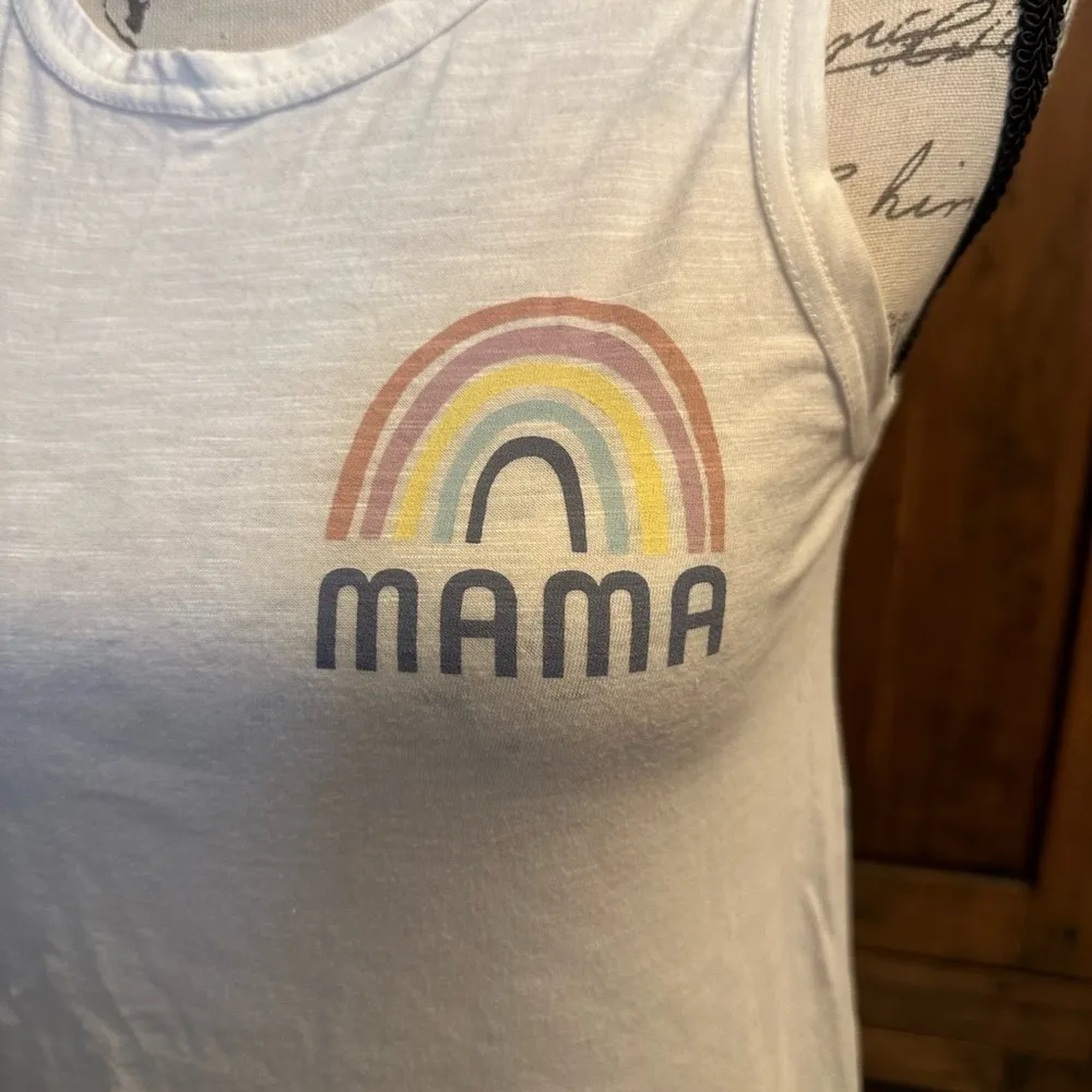 Cream “Mama” tank Size Extra Small - Image 2