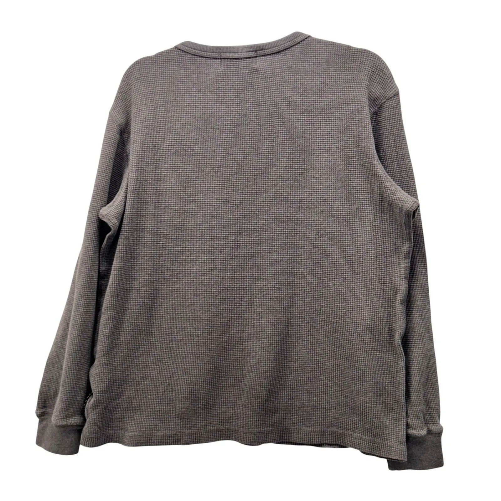 Eddie Bauer  Waffle Knit Thermal Shirt Gray Small - Image 3