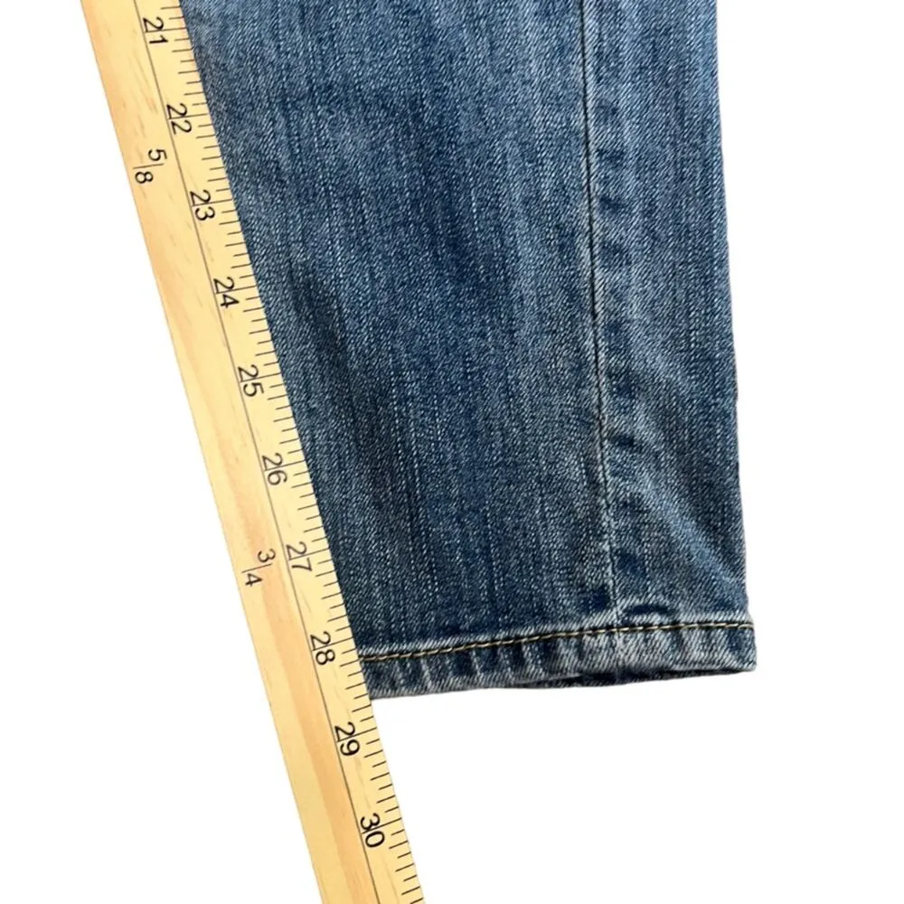 Mossimo Skinny Boyfriend Jeans Women Size 4 Premium Distressed Medium Wash Denim Blue - Image 8