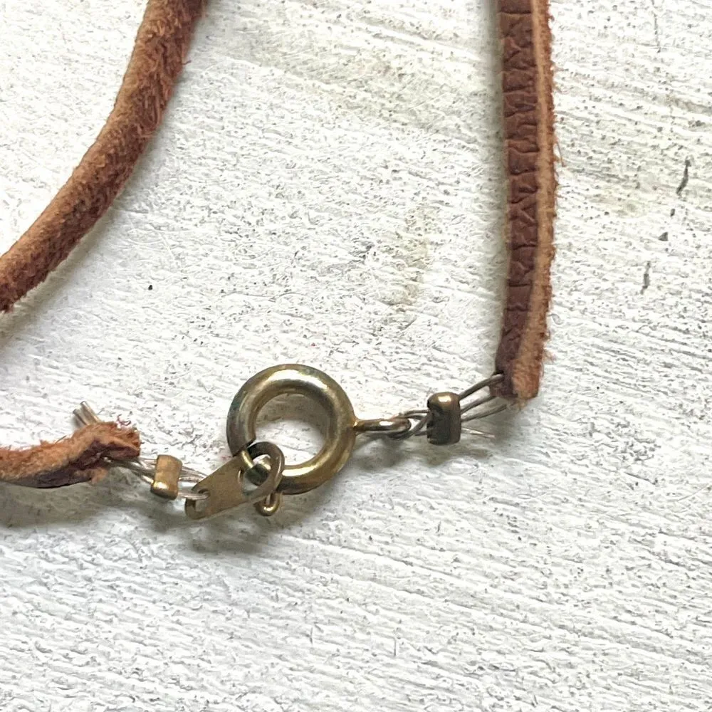 Turquoise tone side cord pendant necklace - Image 6