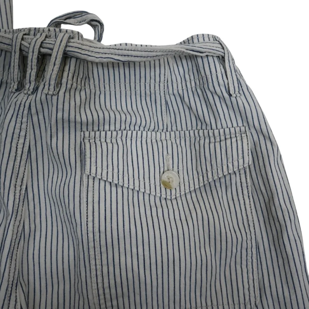 American Eagle Womens 10 Short High Rise Striped Belted Pants - Image 7