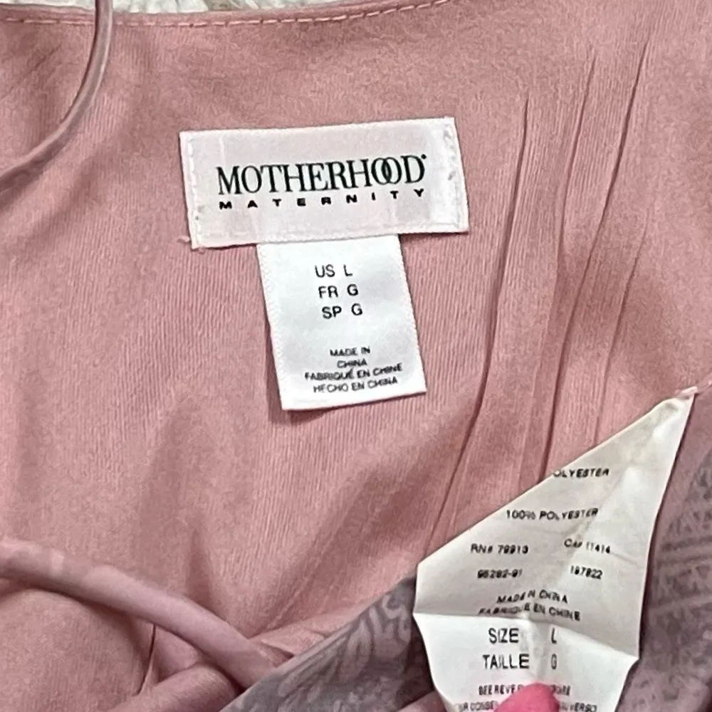 Motherhood Maternity blush pink one shoulder sleeveless blouse tank top large - Image 4