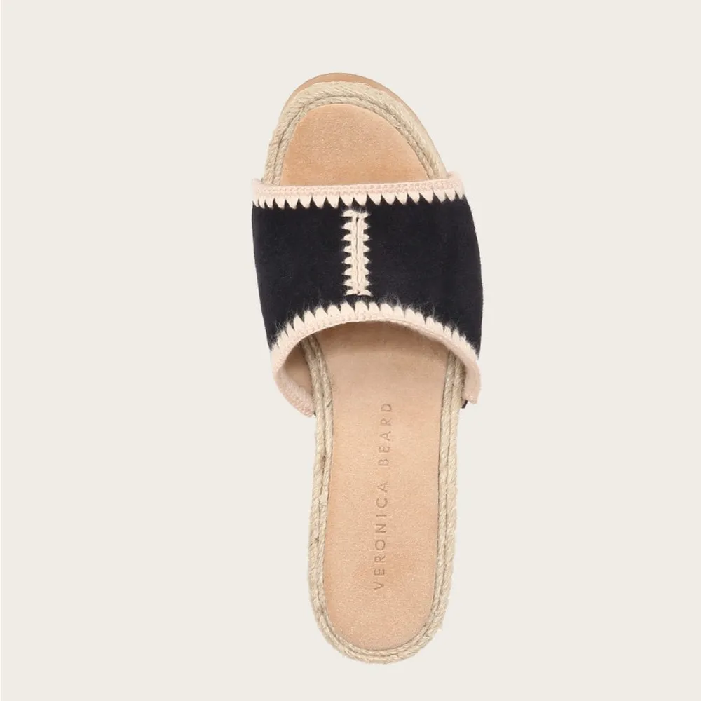 Navy Suede Hannalee Jute Sandals 9.5 - Image 2