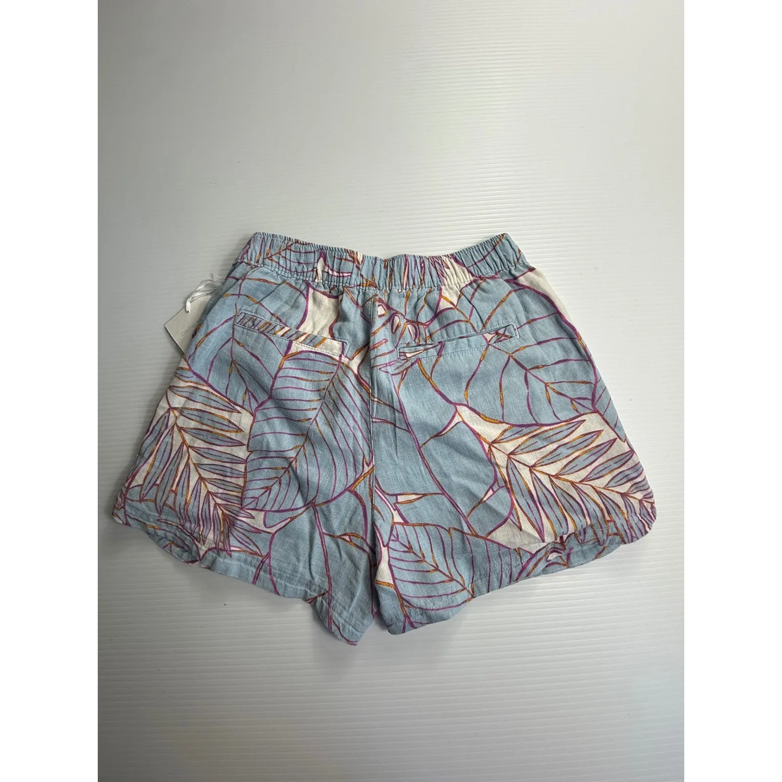 Cynthia‎ Rowley Linen Blend Leaf Print Shorts Blue Purple XS NWT - Image 7