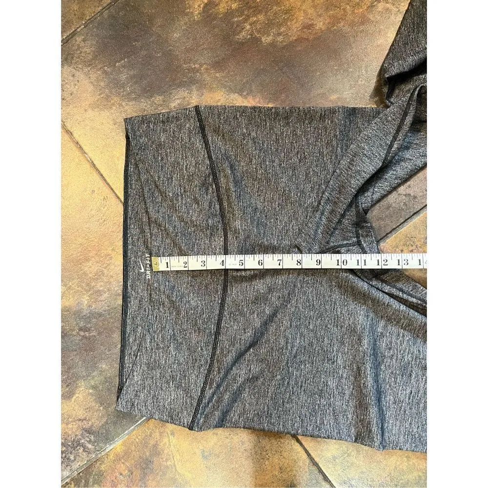 Nike Dri-Fit 1X Gray Athletic Yoga Capri Leggings Pants - Image 4