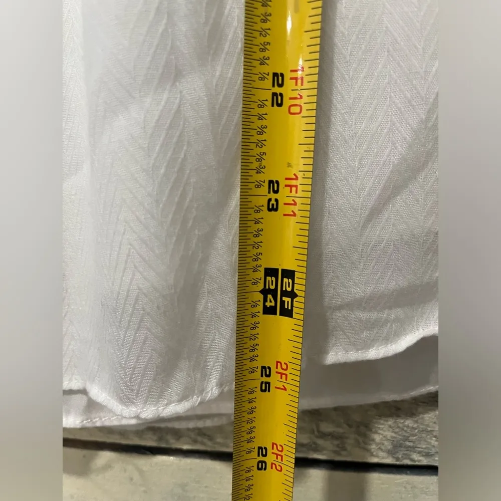 NWT Mustard Steed White Ruffle Sleeve V-Neck Baby Doll Top Size Small - Image 7