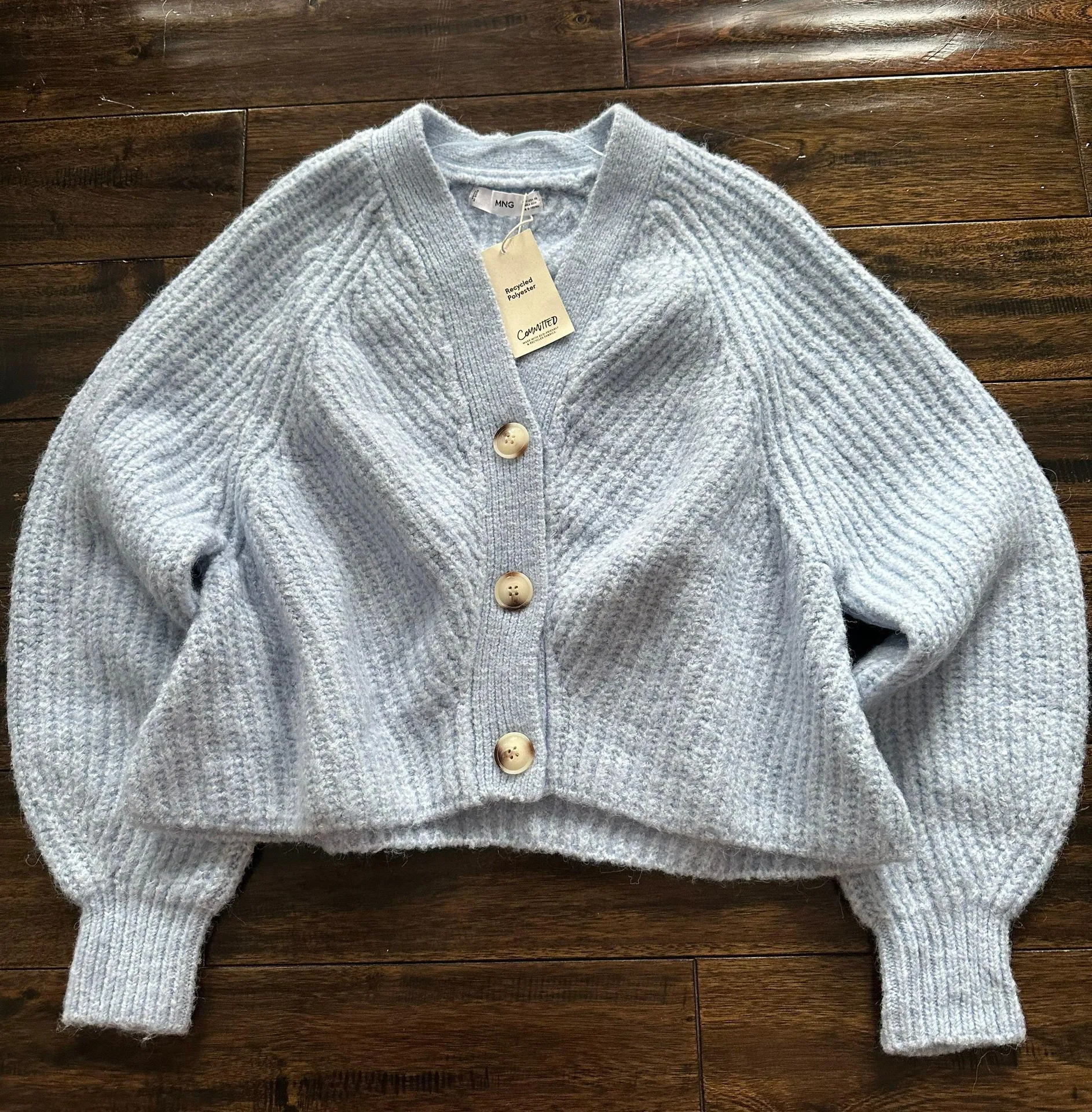 Mango Cropped Knit Cardigan - Image 3