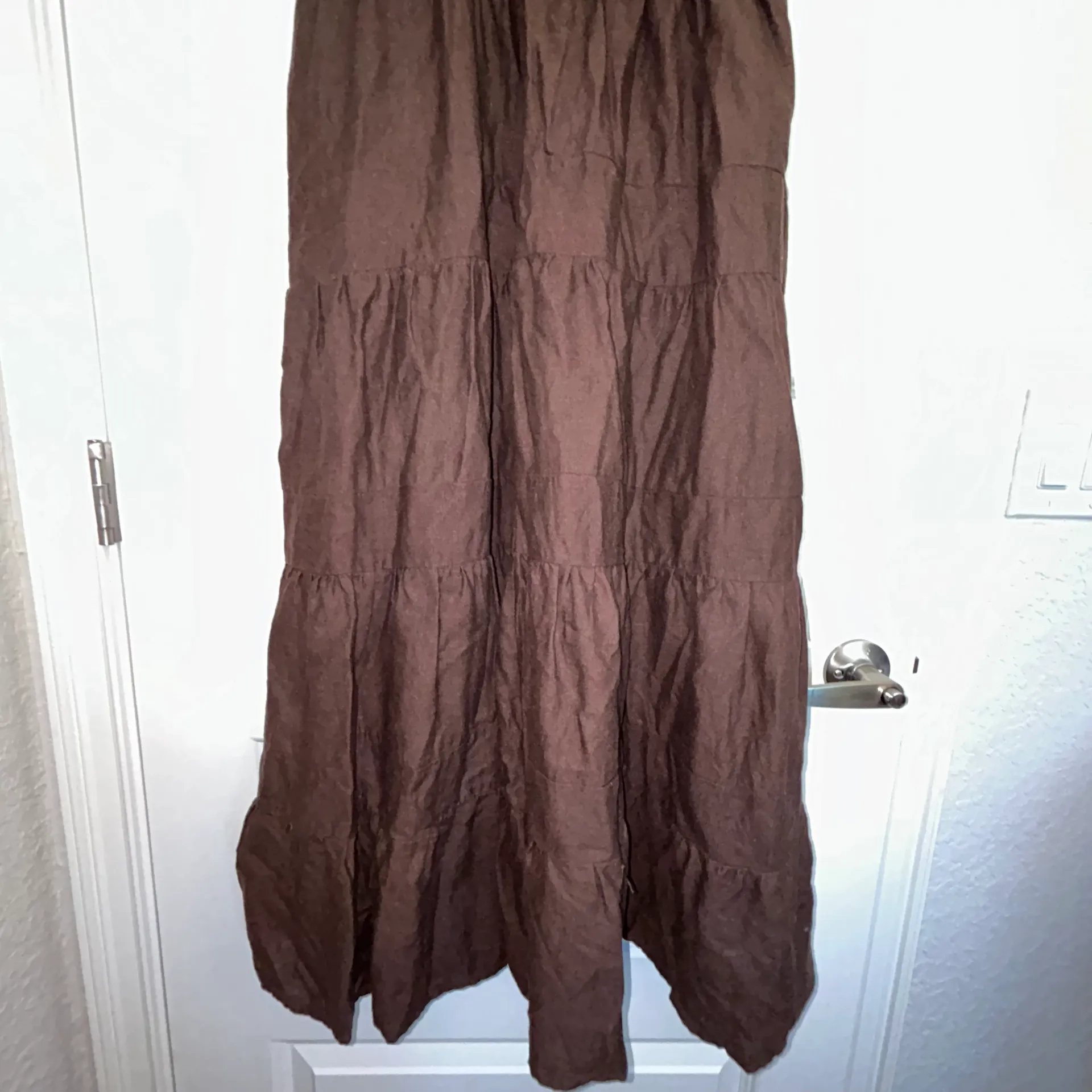 House of Harlow 1960 Linen Blend Ruffle Maxi Dress - Image 3