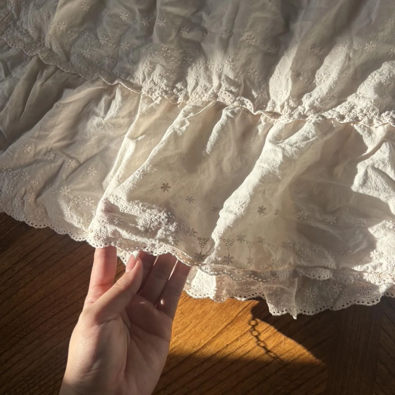 John Galt Pink Cream Maxi Skirt - Image 3