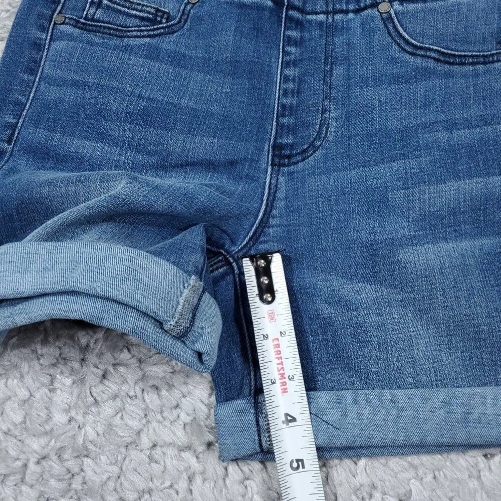 Liverpool Chloe Pull On Stretch Jean Shorts Size 0 25 Blue Rolled - Image 10
