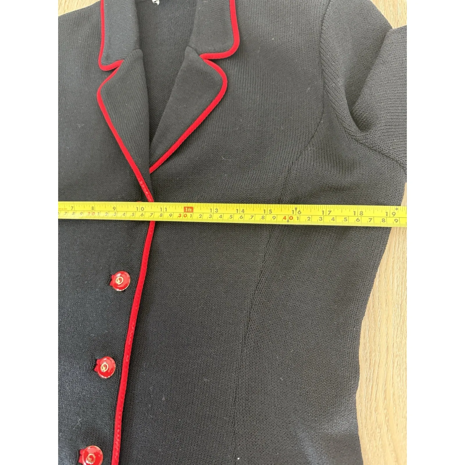 St John Collection 2Pc Jacket Wide Leg Pant Suit Marie Gray Santana Knit Sz 8 - Image 4