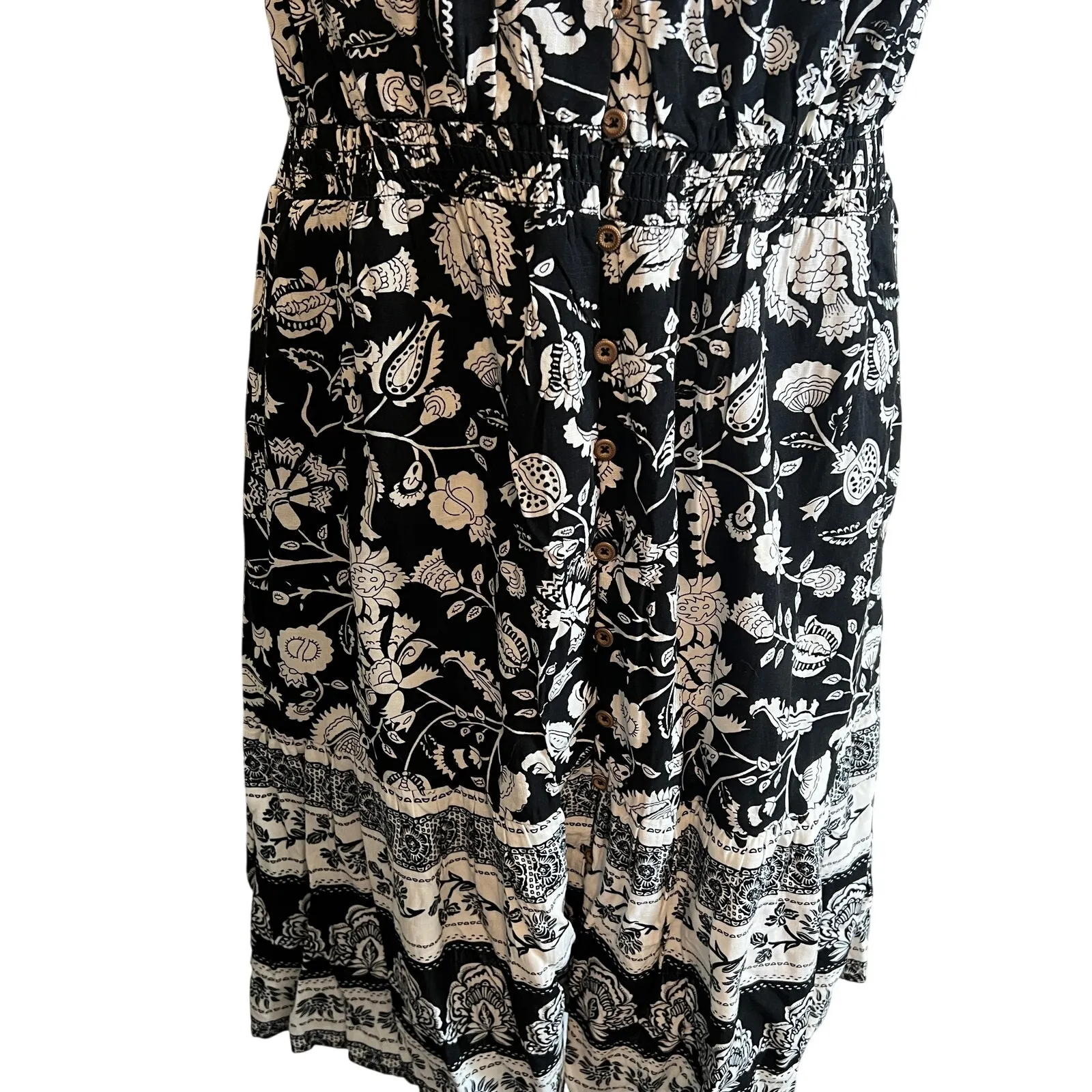 Knox Rose Women's Black Floral Sleeveless Dress - Size Medium - NWT - Image 5