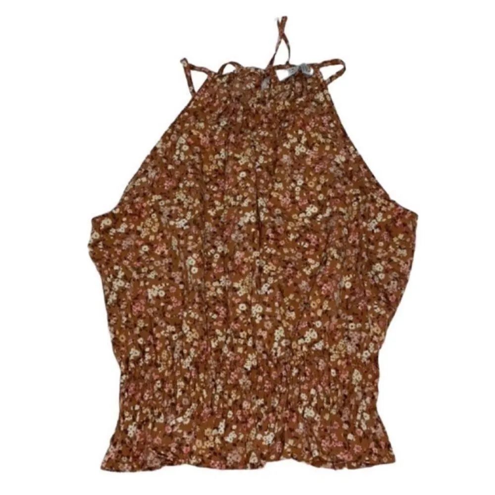 Paper Crane Floral Print Brown Skirt Set(Size Small) - Image 4