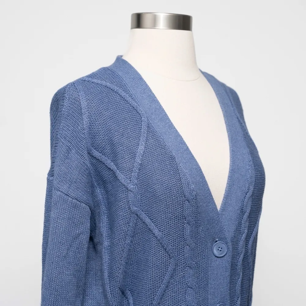 L'Agence -   Belted Cable Cardigan Sweater - Image 5