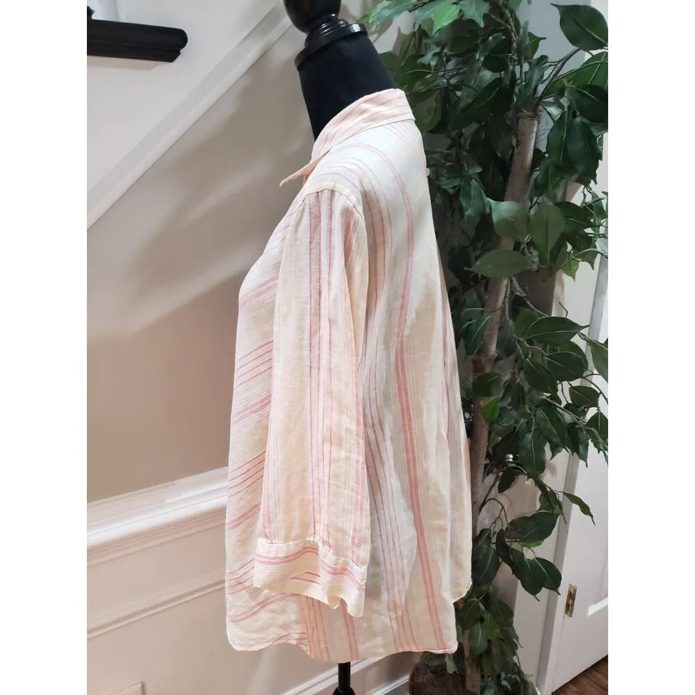 Chico's Women's Multicolor Polyester Collared Long Sleeve Button Down Shirt 2X - Image 5