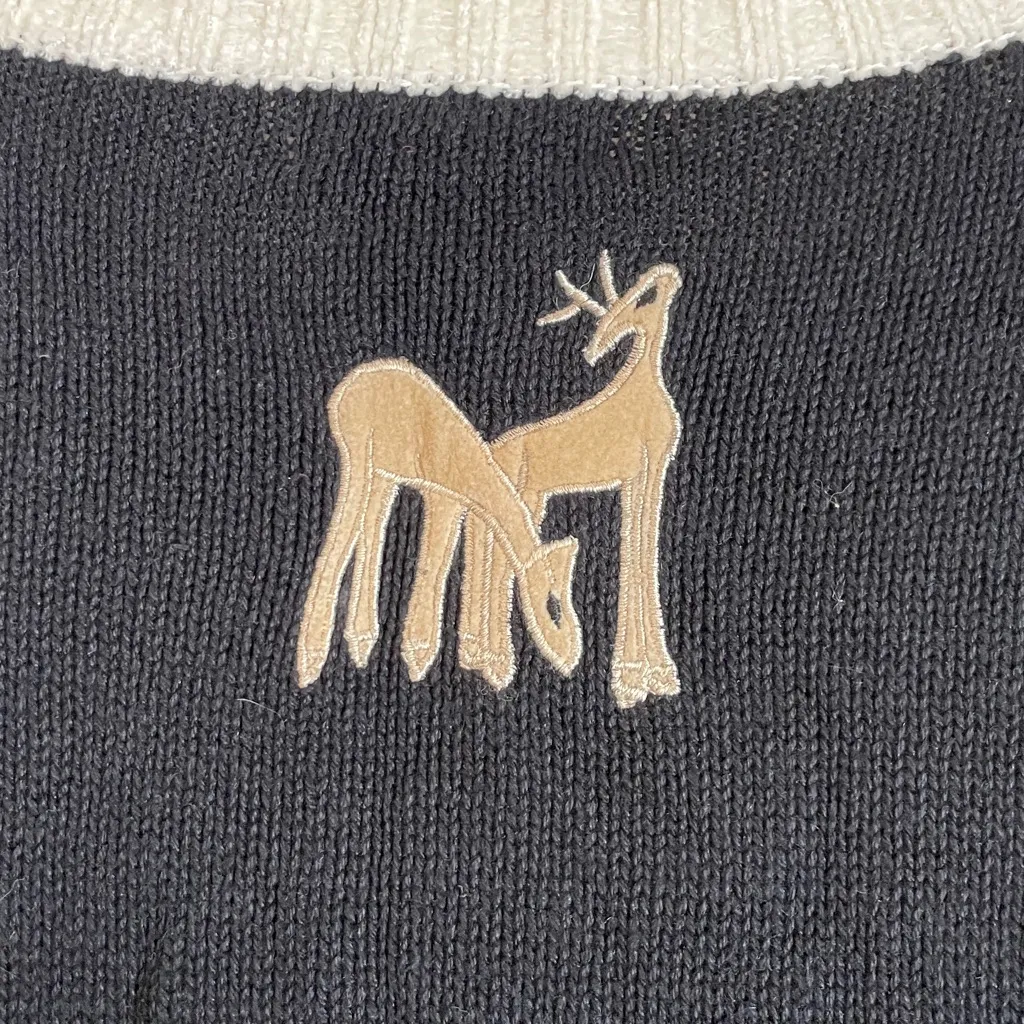 Reference Point All Points Women's L Vintage Y2K Deer Zip Cardigan Sweater NWT - Image 4