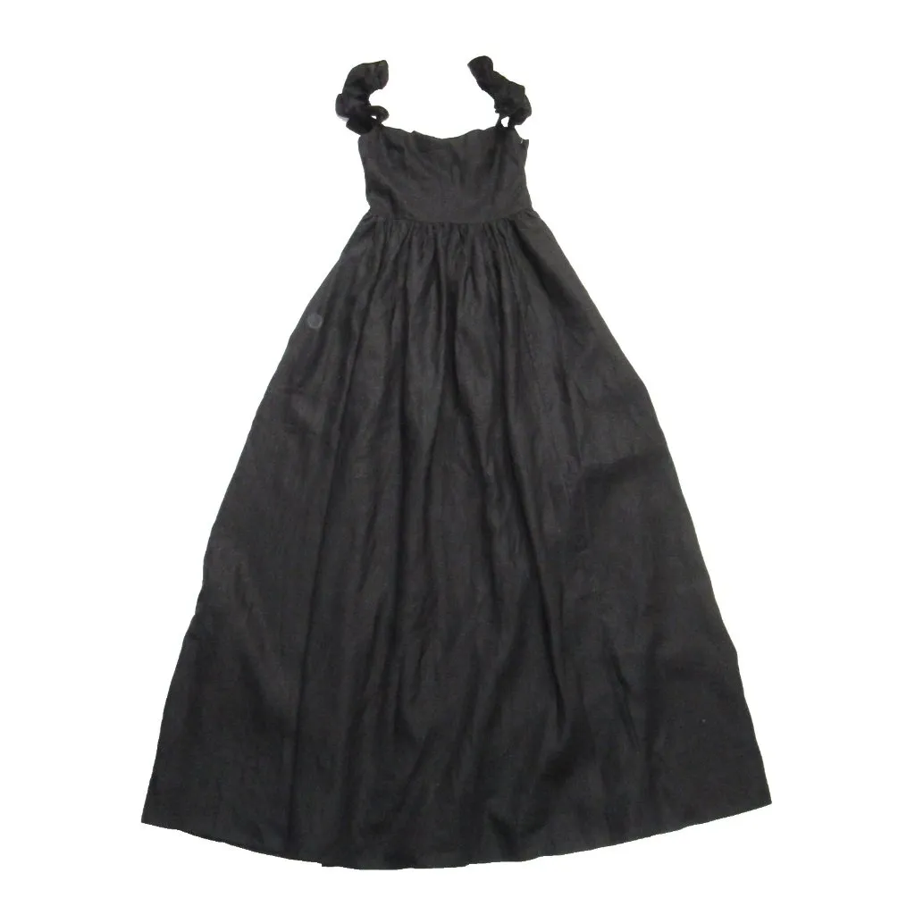 NWT Reformation Vecchio in Black Linen Tie Back Maxi Tank Dress 8 $388 - Image 5