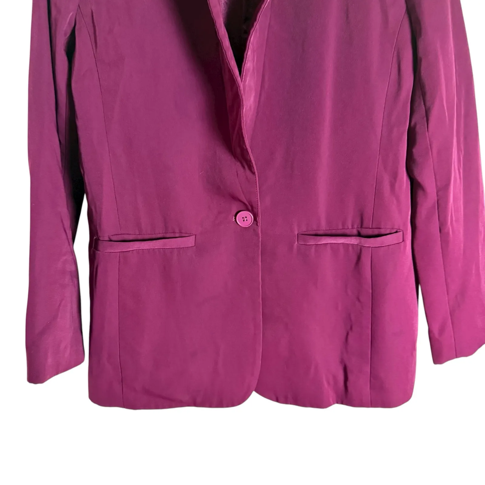 Endless Rose Jewel Purple One Button Career Office Preppy Blazer Jacket Size S - Image 7