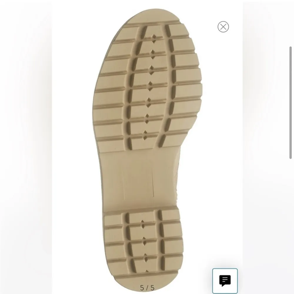 New Steve madden Checker Lug Sole Combat Boot in taupe suede dual tonal size 8 - Image 5