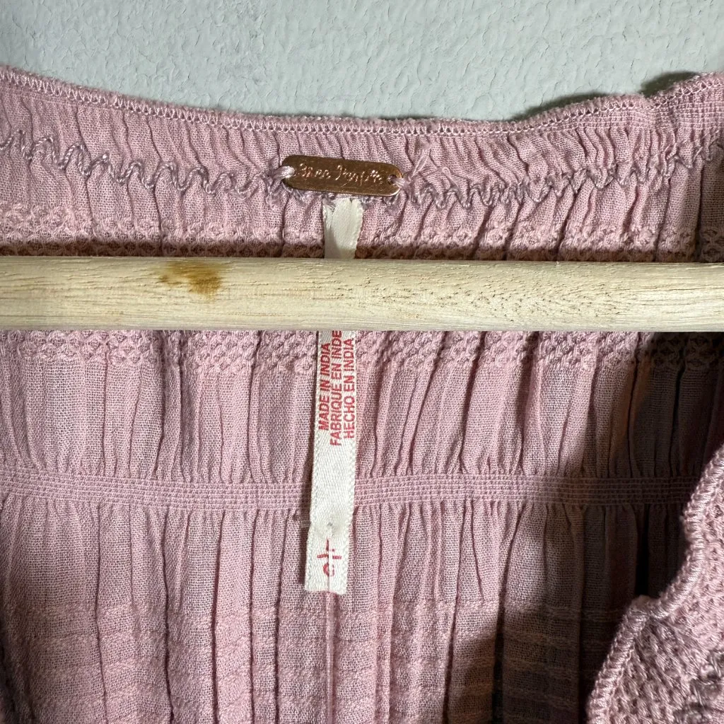 Free People Desert Dazed Midi Dress Women's Large Pale Mauve Boho Sleeveless NWT - Image 10