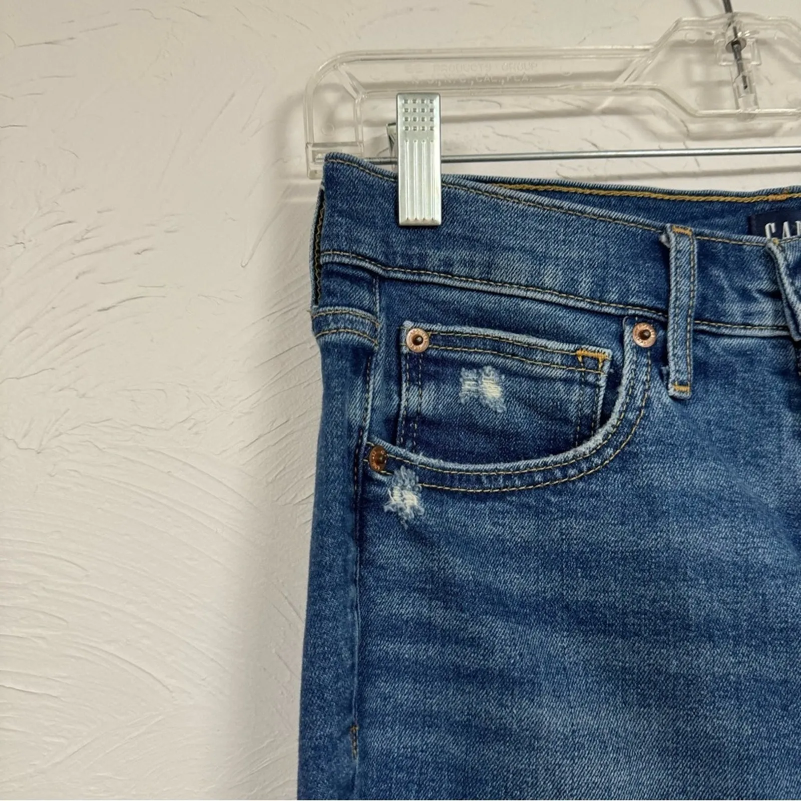 GAP Medium Wash High Rise True Skinny Jeans Womens 6/28 Blue Classic Denim - Image 6