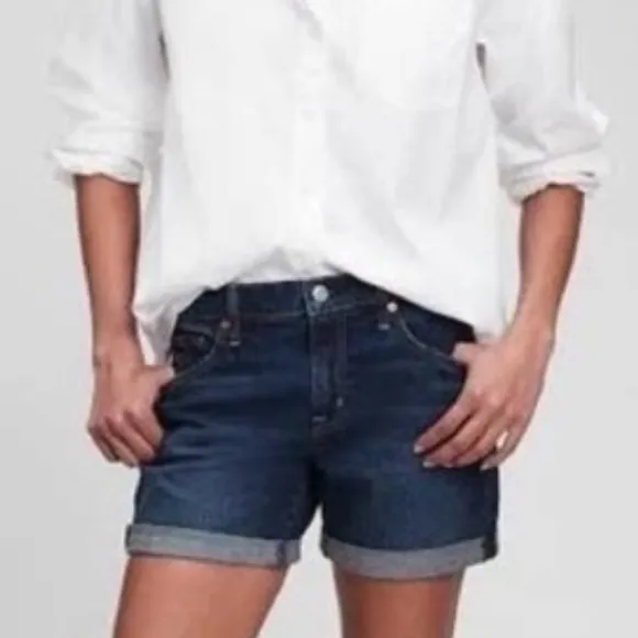 GAP Best Girlfriend Shorts Size 32 Classic Medium Wash Casual Denim Jean Shorts - Image 2