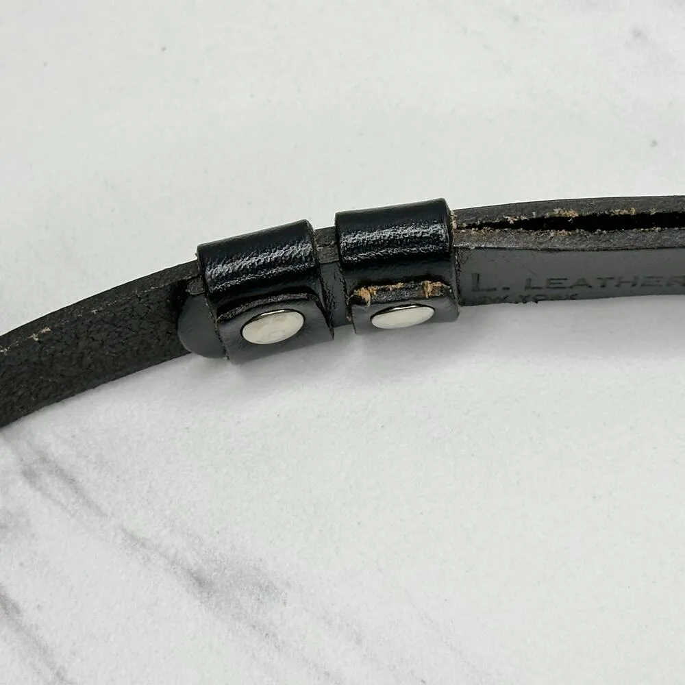 Vintage YAL Leather New York Rhinestone Studded Statement Belt One Size (OS) ✨ Black - Image 8